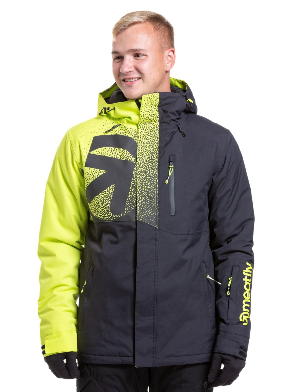 Meatfly pánská SNB & SKI bunda Shader Acid Lime/Black | Zelená | Velikost M