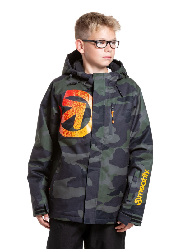 Meatfly dětská SNB & SKI bunda Bangito Rampage Camo | Maskáč | Velikost 158