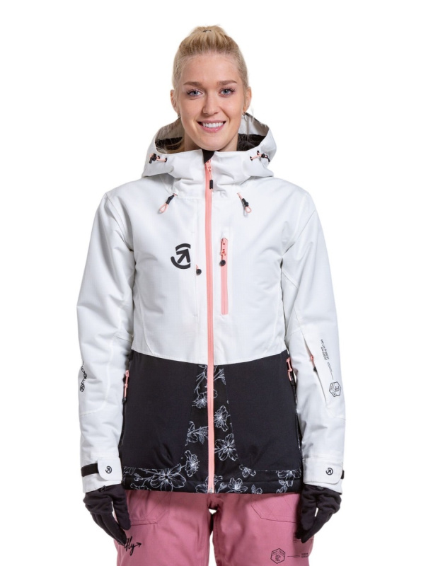 Meatfly dámská SNB & SKI bunda Gaia White | Bílá | Velikost L