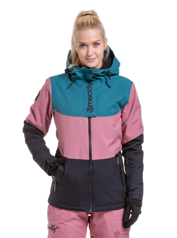 Meatfly dámská SNB & SKI bunda Kirsten Dusty Rose/Black | Růžová | Velikost S