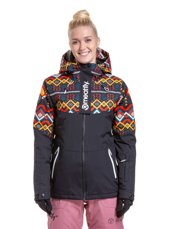 Meatfly dámská SNB & SKI bunda Kirsten Black Jones | Černá | Velikost S