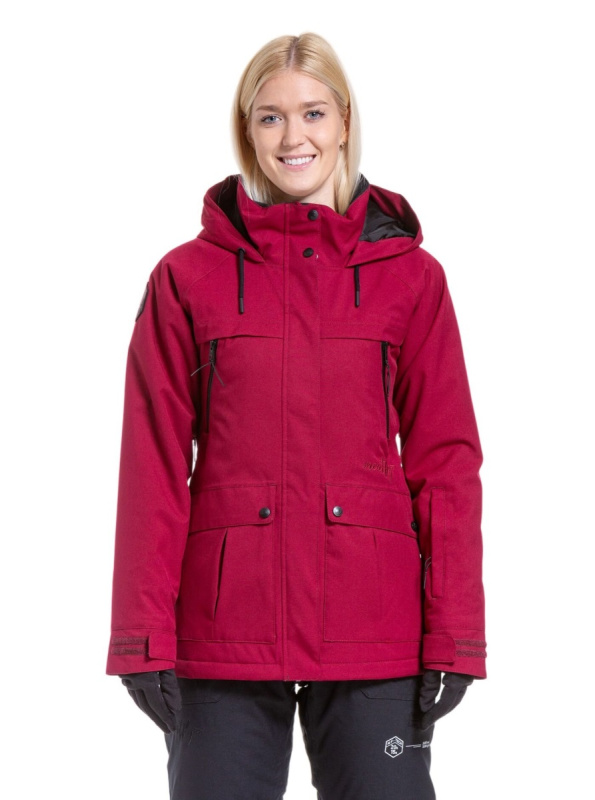 Meatfly dámská SNB & SKI bunda Terra Beet Red | Červená | Velikost L