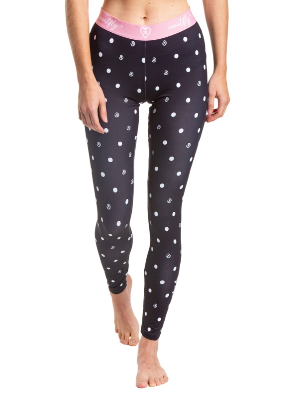Meatfly dámské termo kalhoty Taro Black Dots | Černá | Velikost S
