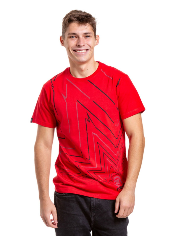 Meatfly pánské tričko Meatwave Bright Red | Červená | Velikost M | 100% bavlna