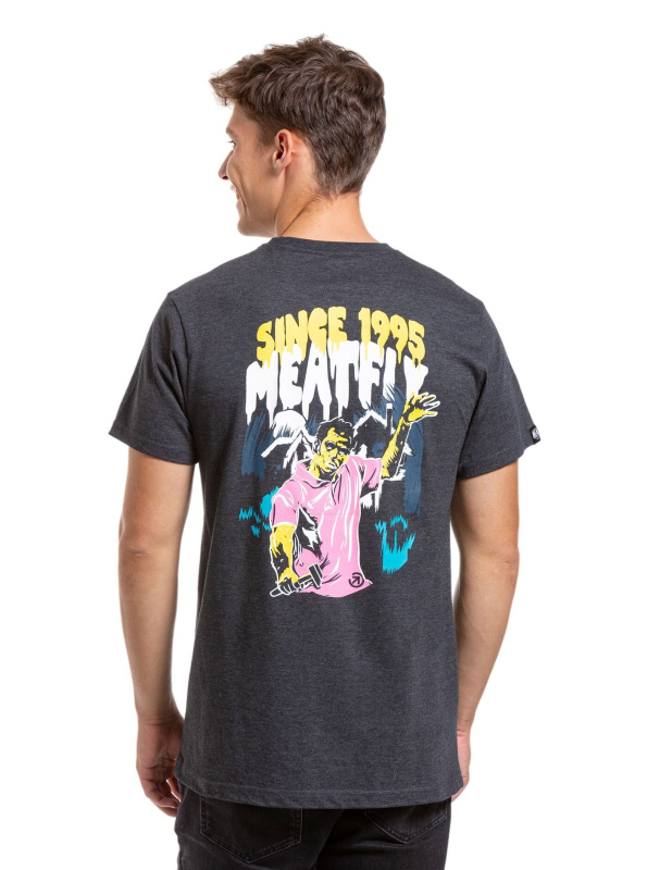 Meatfly pánské tričko Zombie Charcoal Heather | Šedá | Velikost S | 100% bavlna