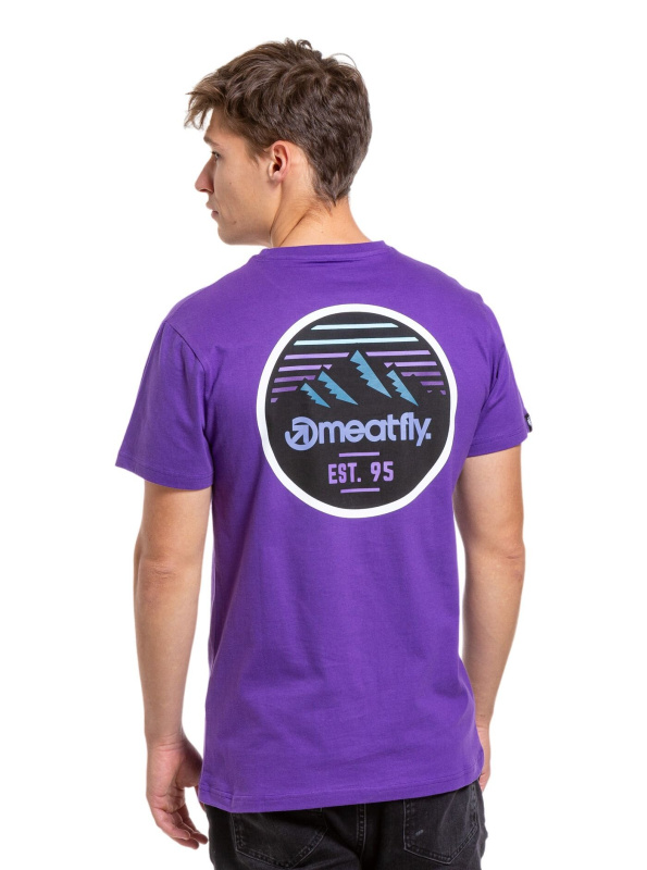 Meatfly pánské tričko Peaky Violet | Fialová | Velikost M