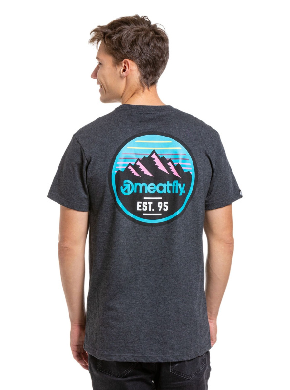 Meatfly pánské tričko Peaky Charcoal Heather | Šedá | Velikost M | 100% bavlna