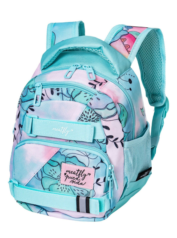 Meatfly batoh Levi Mint Flowers 10 L | Modrá | Objem 10 L