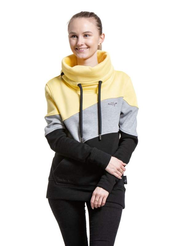 Meatfly dámská mikina Anesa Vanilla/Black | Černá | Velikost XL