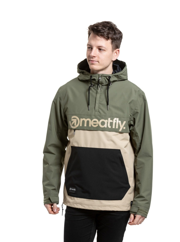 Meatfly pánská street bunda Garen Olive/Deep Sand | Zelená | Velikost XXL