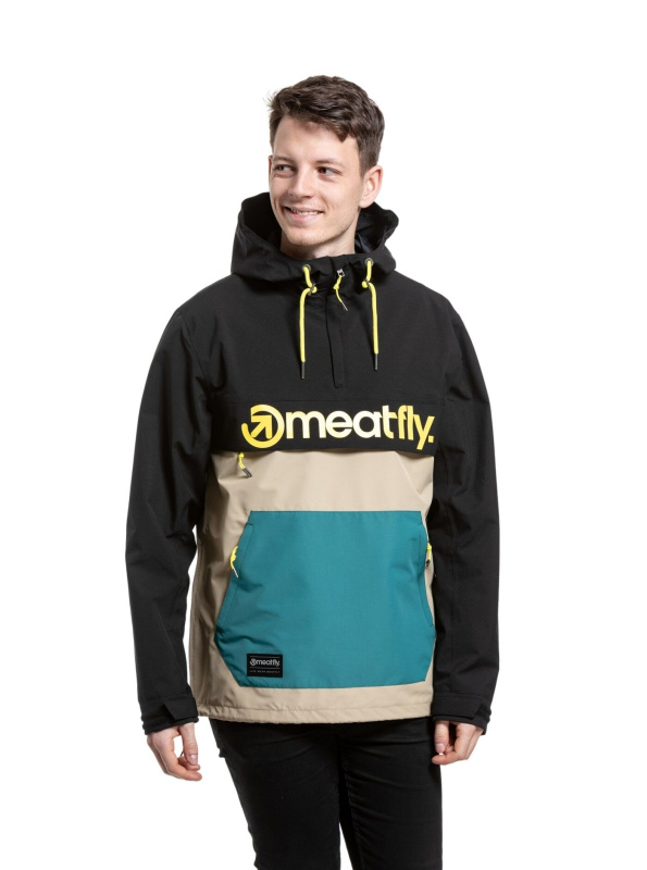 Meatfly pánská street bunda Garen Deep Sand/Black | Hnědá | Velikost S