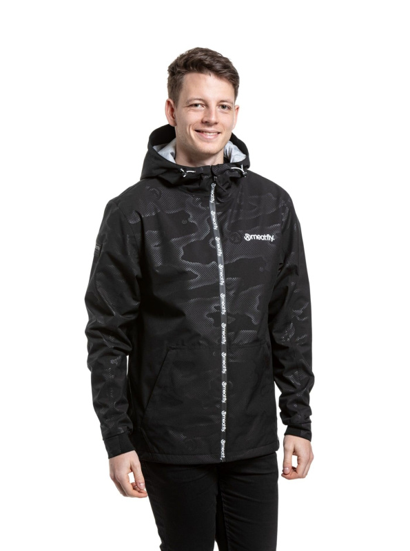 Meatfly pánská street bunda Finn Morph Black Emboss | Černá | Velikost S