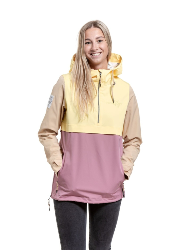 Meatfly dámská street bunda Kalle Vanilla/Dusty Rose | Žlutá | Velikost L