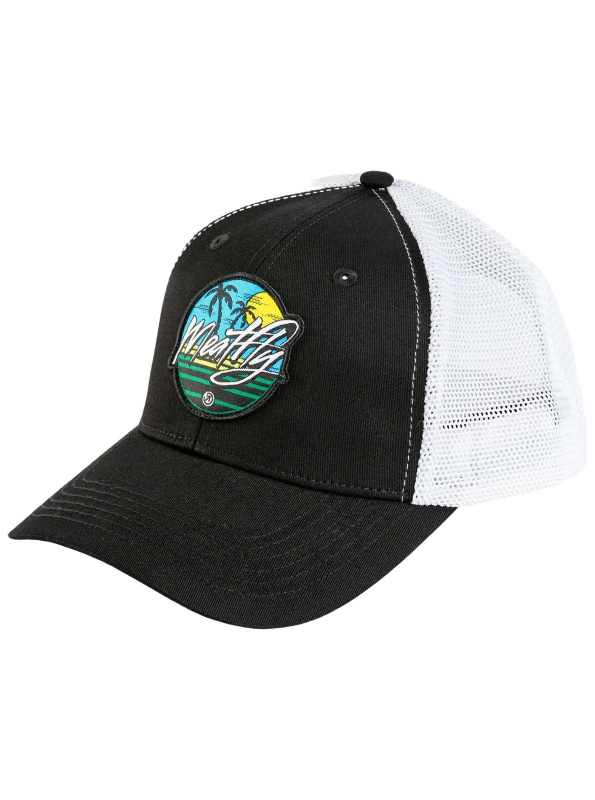 Meatfly kšiltovka Caleb Trucker Beach White / Black | Bílá | Velikost One Size