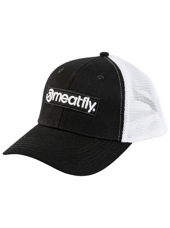 Meatfly kšiltovka Caleb Trucker Basic Logo White / Black | Bílá | Velikost One Size