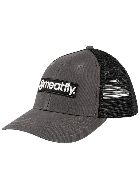 Meatfly kšiltovka Caleb Trucker Basic Logo Grey | Šedá | Velikost One Size