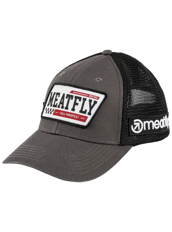 Meatfly kšiltovka Caleb Trucker Racing Grey | Šedá | Velikost One Size