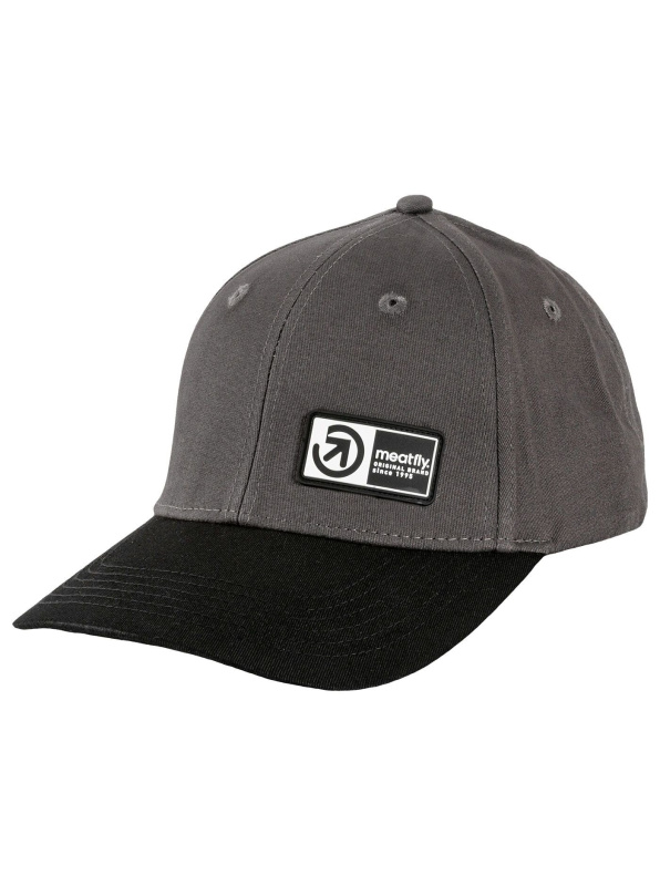 Meatfly kšiltovka Wayne Flexfit Grey / Black Brand | Černá | Velikost One Size
