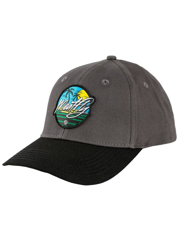Meatfly kšiltovka Wayne Flexfit Beach Grey / Black | Černá | Velikost One Size