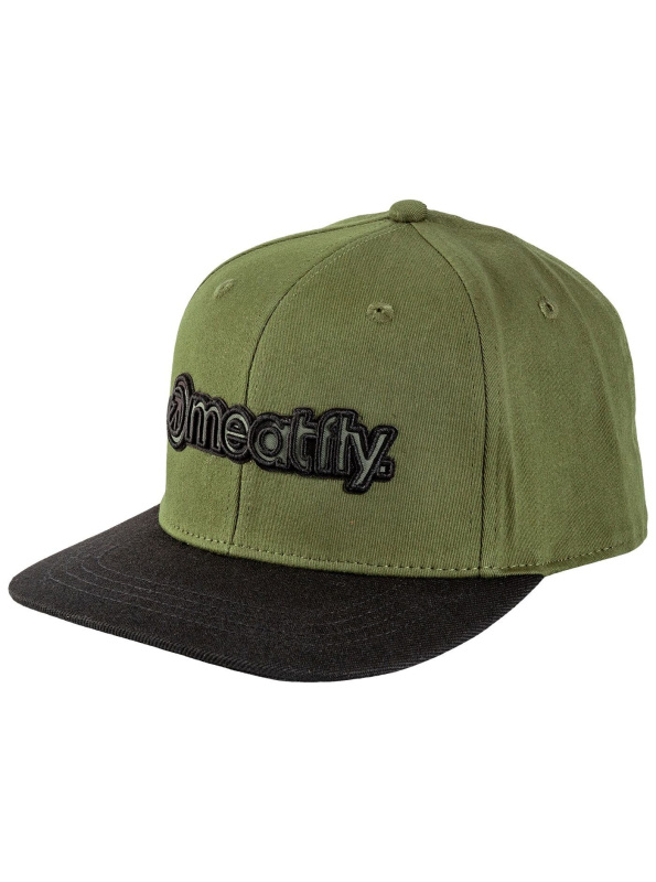 Meatfly kšiltovka Tyler Snapback Logojam Olive / Black | Černá | Velikost One Size