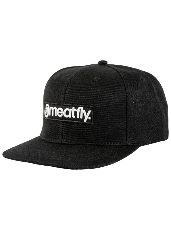 Meatfly kšiltovka Tyler Snapback Black Basic Logo | Černá | Velikost One Size