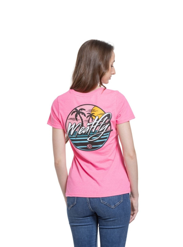 Meatfly dámské tričko Shori Neon Pink | Růžová | Velikost M | 100% bavlna