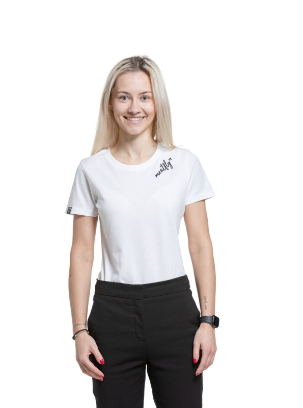 Meatfly dámské tričko Lara White | Bílá | Velikost L | 100% bavlna