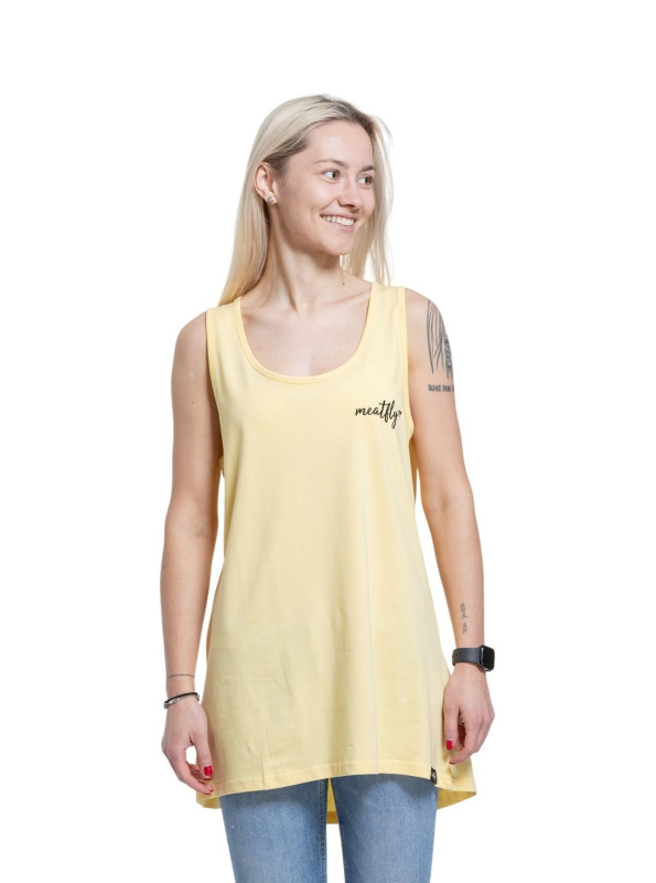 Meatfly dámské tílko Zoe Light Yellow | Žlutá | Velikost L | 100% bavlna