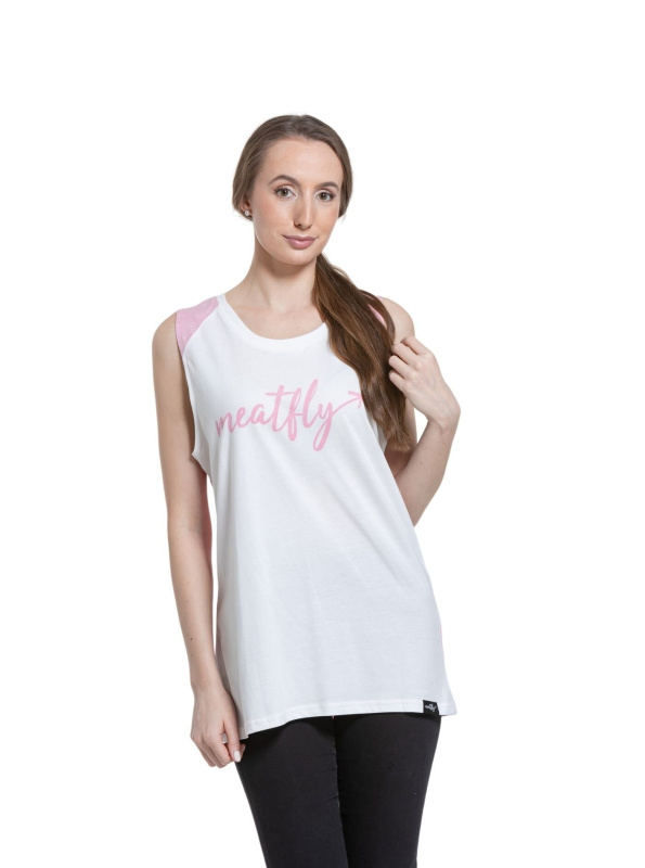 Meatfly dámské tílko Rea Pink Heather/White | Růžová | Velikost L