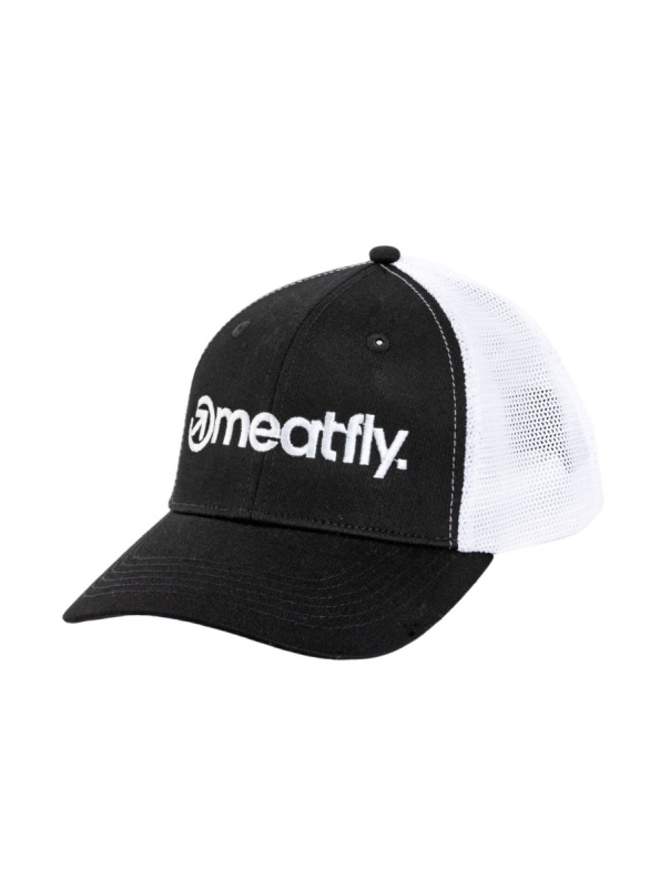 Meatfly kšiltovka MF Logo Trucker White / Black | Černá | Velikost One Size