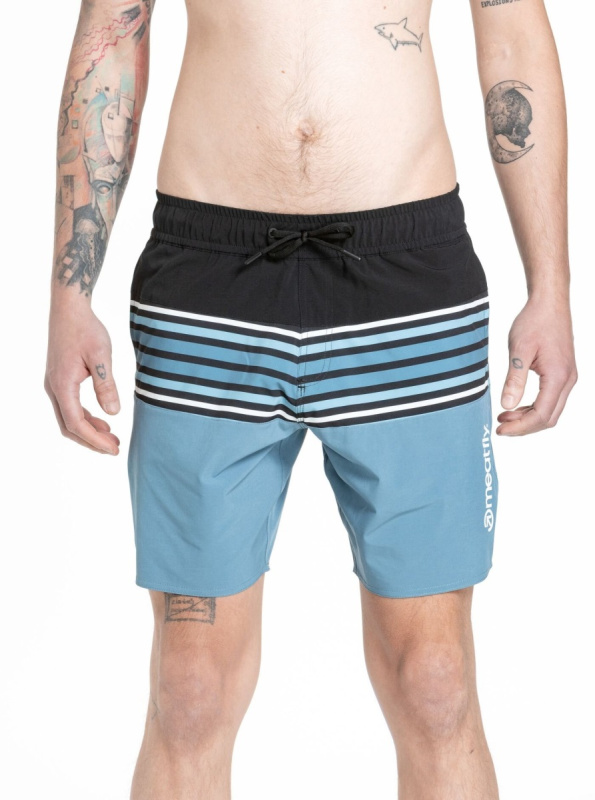 Meatfly pánské plavky Keith Boardshorts 17" Slate Blue | Modrá | Velikost M