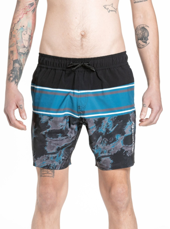 Meatfly pánské plavky Keith Boardshorts 17" Mossy Petrol | Modrá | Velikost M