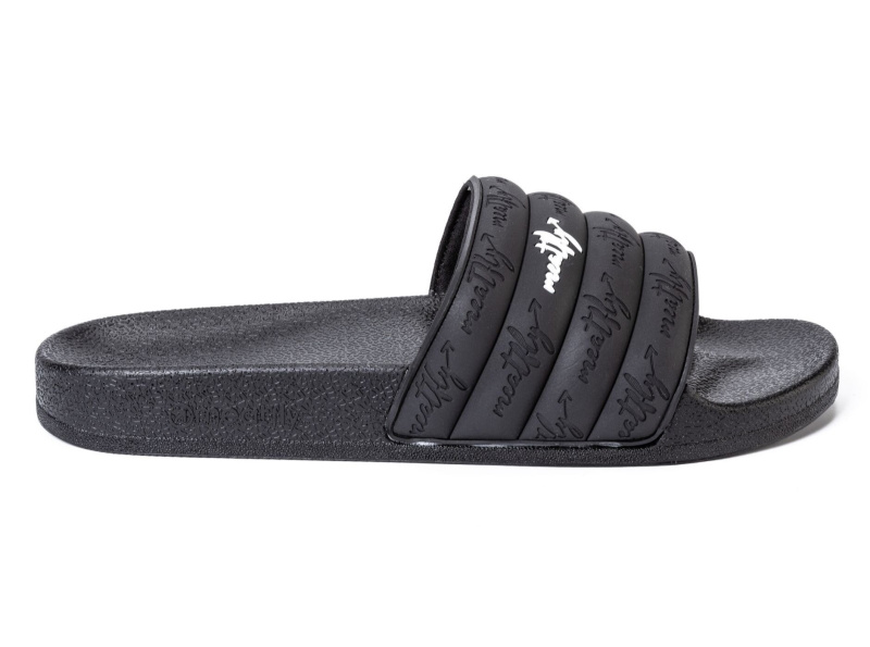 Meatfly dámské pantofle Hudson Black Stripes | Černá | Velikost 39