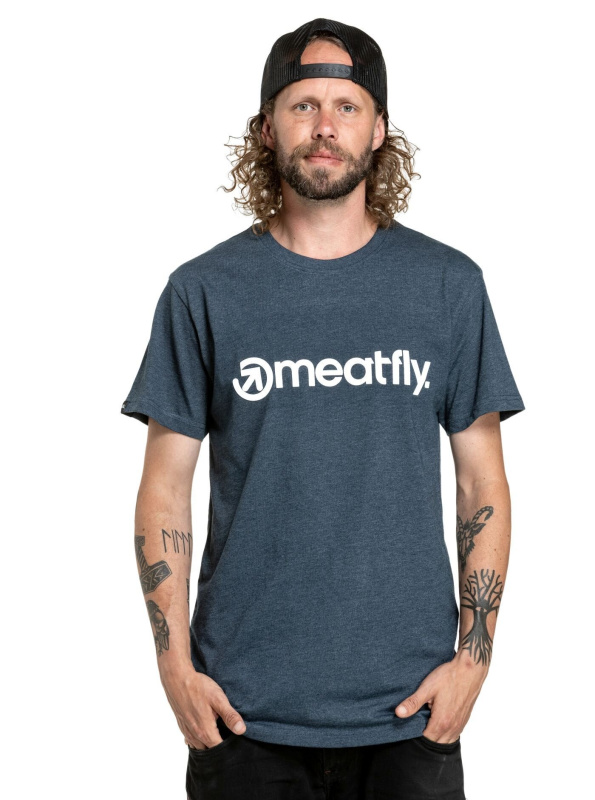 Meatfly pánské tričko Joe Navy Heather | Modrá | Velikost XXL