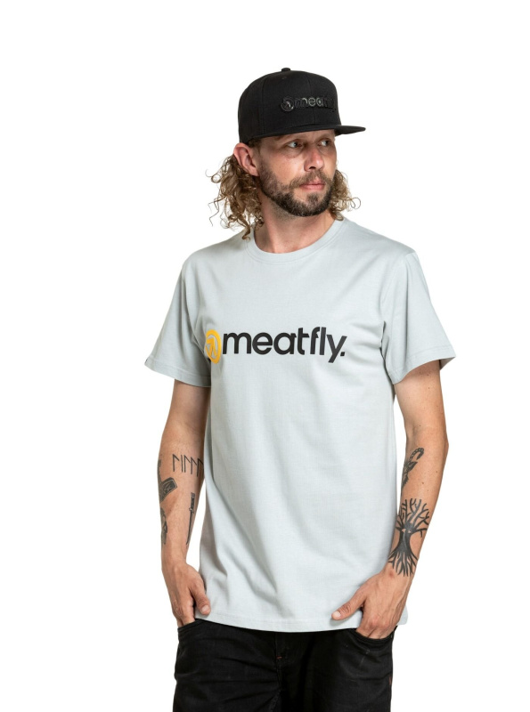 Meatfly pánské tričko Joe Stone | Šedá | Velikost XXL | 100% bavlna