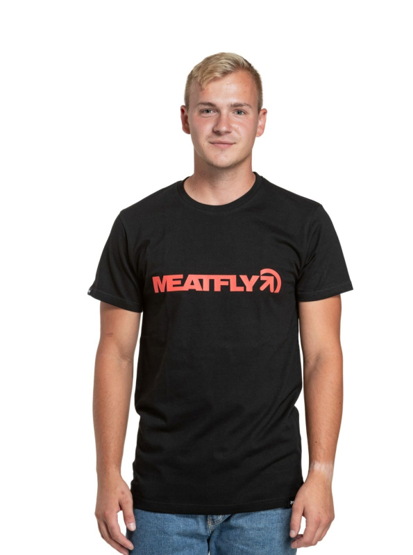 Meatfly pánské tričko Logex Red/Black | Červená | Velikost XXXL | 100% bavlna