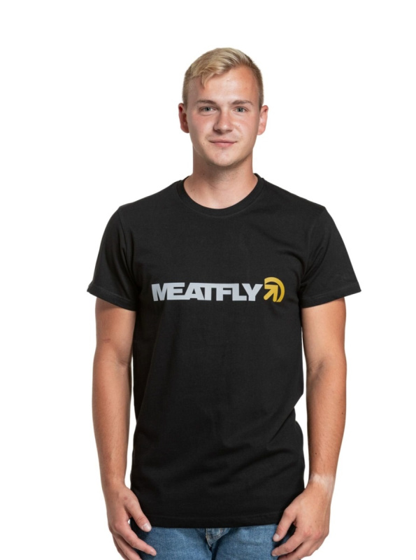 Meatfly pánské tričko Logex Grey/Black | Šedá | Velikost XL | 100% bavlna