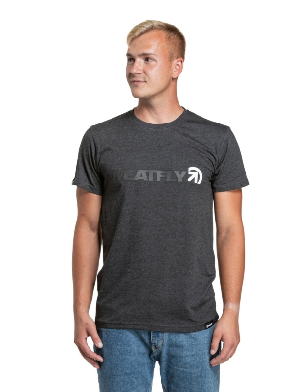 Meatfly pánské tričko Logex Charcoal Heather | Šedá | Velikost XL