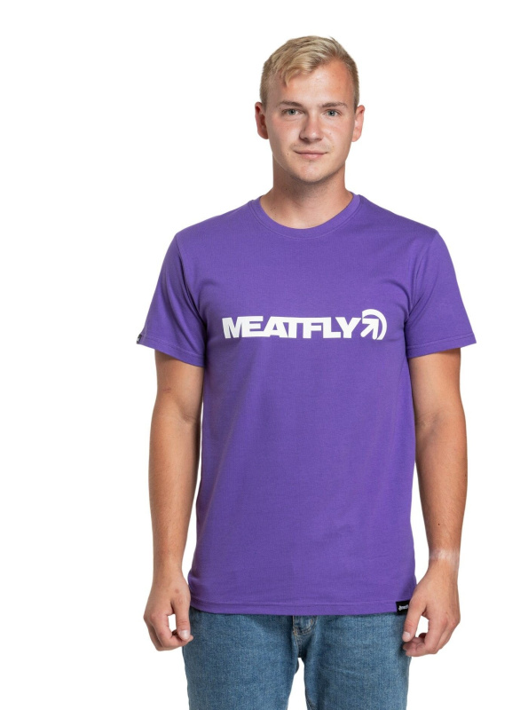 Meatfly pánské tričko Logex Violet | Fialová | Velikost S | 100% bavlna