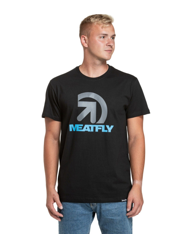 Meatfly pánské tričko Dais Black | Černá | Velikost XXXL | 100% bavlna