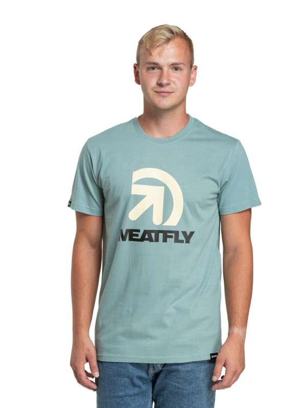 Meatfly pánské tričko Dais Dusty Mint | Modrá | Velikost XL | 100% bavlna