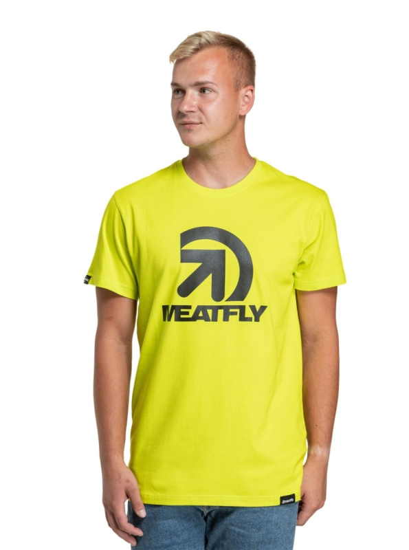 Meatfly pánské tričko Dais Safety Yellow | Žlutá | Velikost L | 100% bavlna