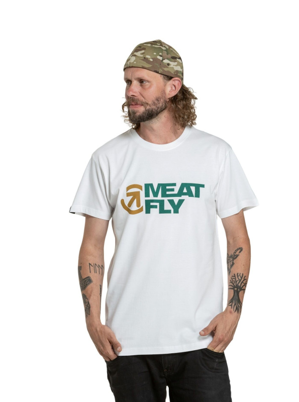 Meatfly pánské tričko Revital White | Bílá | Velikost XXXL | 100% bavlna