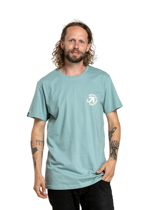 Meatfly pánské tričko Arrow Dusty Mint | Modrá | Velikost XL | 100% bavlna