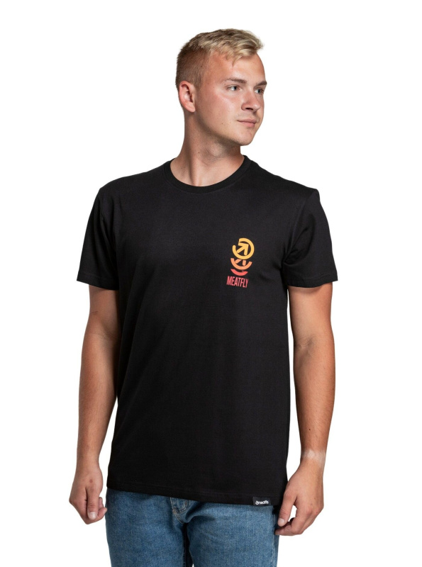 Meatfly pánské tričko Phase Black | Černá | Velikost XXL | 100% bavlna