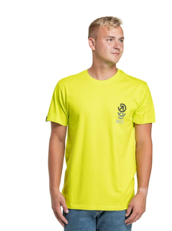 Meatfly pánské tričko Phase Safety Yellow | Žlutá | Velikost L | 100% bavlna