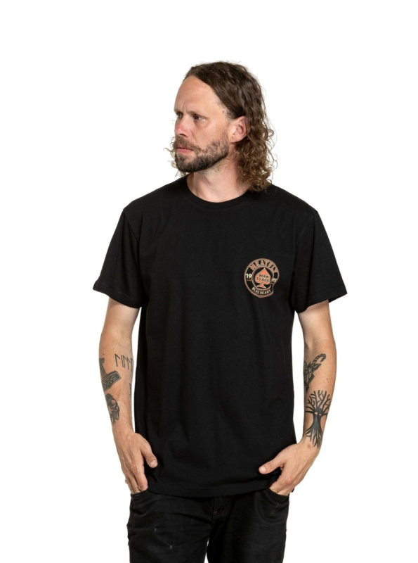 Meatfly pánské tričko Born To Ride Black | Černá | Velikost S