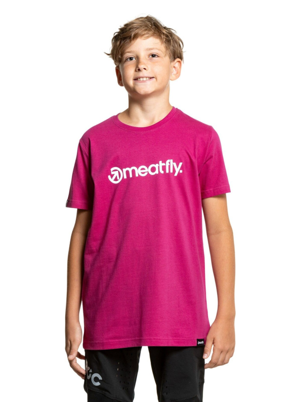 Meatfly dětské tričko Bart Magenta | Růžová | Velikost 134 | 100% bavlna
