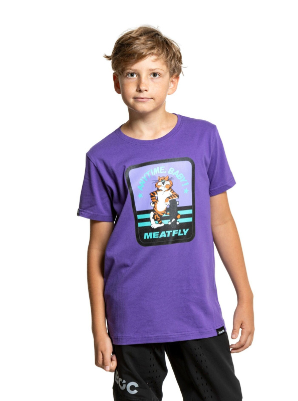 Meatfly dětské tričko Tomcat Violet | Fialová | Velikost 134 | 100% bavlna