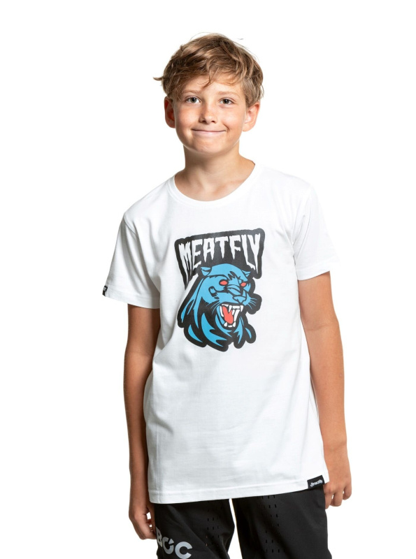 Meatfly dětské tričko Panther White | Bílá | Velikost 134 | 100% bavlna